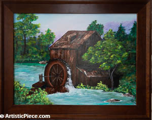 WaterMillwFrame_18x24