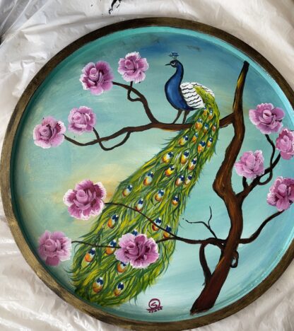 Peacock_With_Rose_Tray